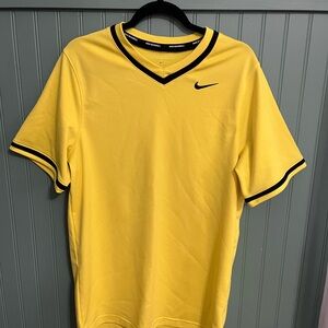 Nike Men's Baseball Pullover Jersey - Yellow